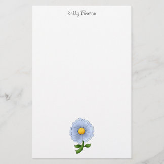Papeterie Les fleurs de la mère · Fleur bleue