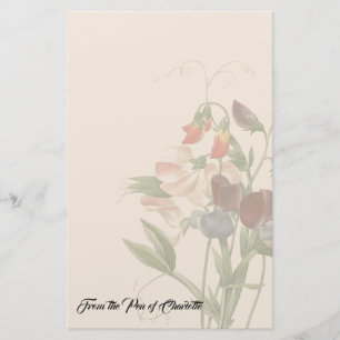 Papeterie Les fleurs de pois doux de Redoute ont