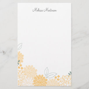 Papeterie Les fleurs de ressort ont personnalisé la