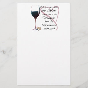 Papeterie Les hommes sont comme des cadeaux de vin fin
