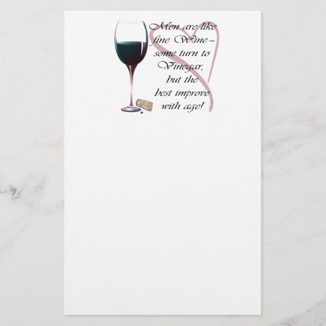 Papeterie Les hommes sont comme des cadeaux de vin fin (Devant)