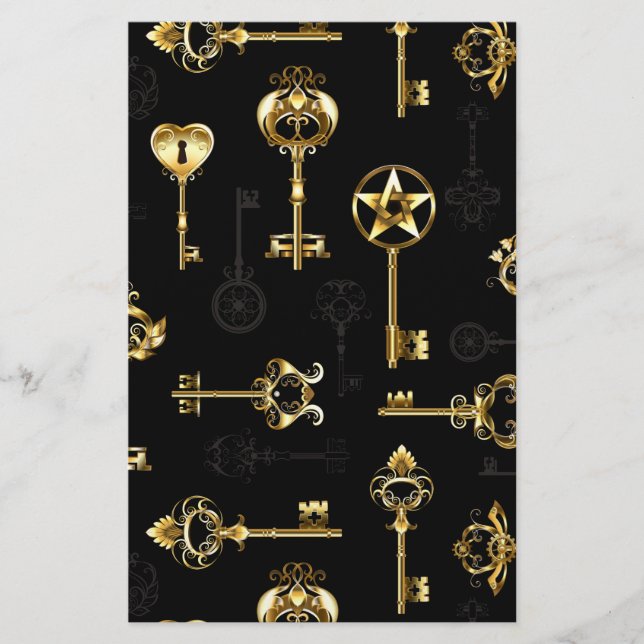 Papeterie Les Patters de Seamless avec Golden Keys (Devant)