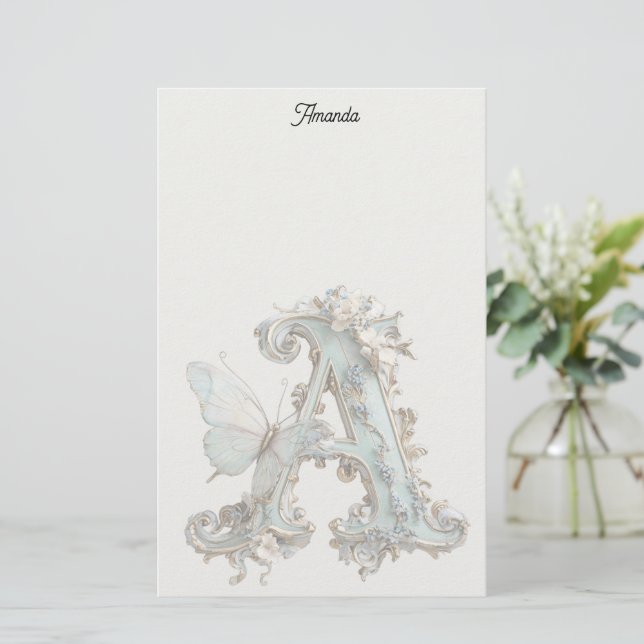 Papeterie Lettre A décorée artistique (Debout devant)