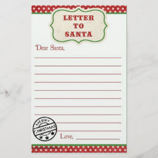 Papeterie Lettre à Père Noël