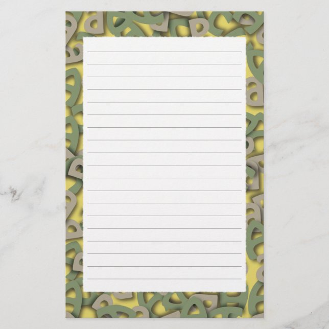 Papeterie Lettre A verte (Devant)