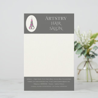 Papeterie Lettre de branding pour salon de coiffure de luxe