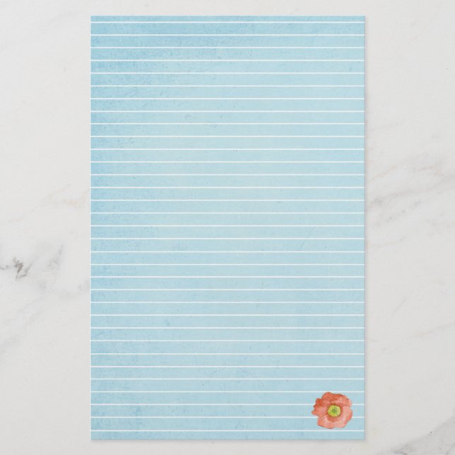 Papeterie LETTRE FLEURIE ROPEUPÉE Écriture LINE (Devant)