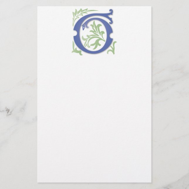 Papeterie Lettre G Monogramme Fleur de lis (Devant)