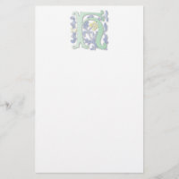 Lettre H Monogram Fleur de lis