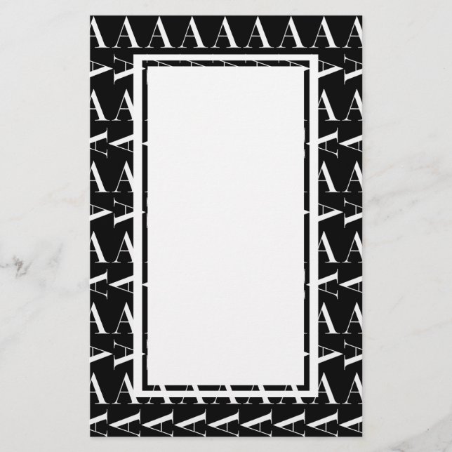 Papeterie Lettre initiale A monogramme (Devant)