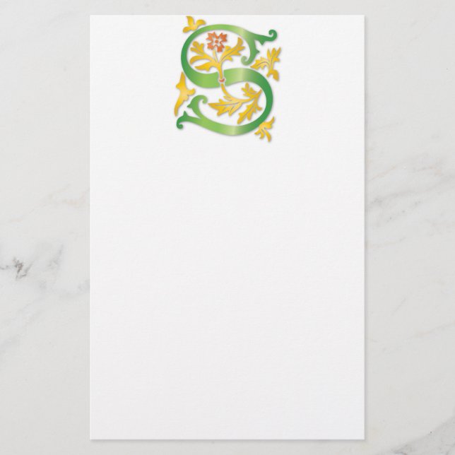 Papeterie Lettre S Monogram Fleur de lis (Devant)