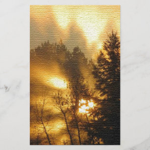 Papeterie Lever de soleil en forêt