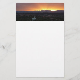 Papeterie Lever de soleil sur le paysage de St. George Utah