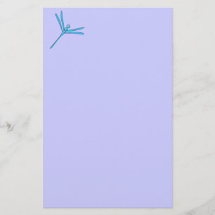 Papeterie Libellule bleu-clair lisse