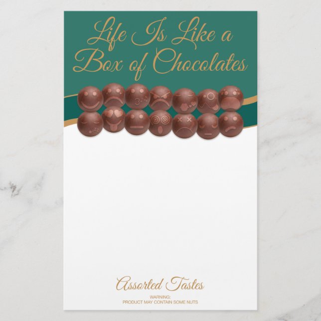 Papeterie Life Is Like a Box of Chocolates (Devant)