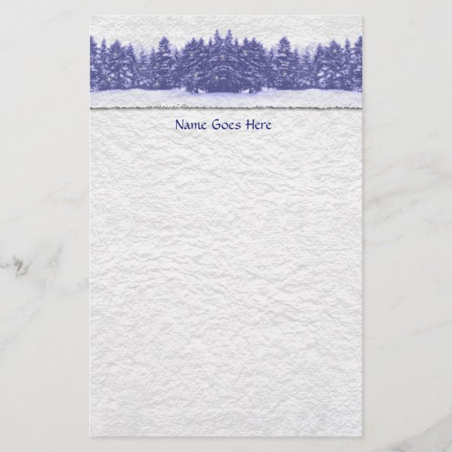 Papeterie Ligne bleue papier fait main de pin (Devant)