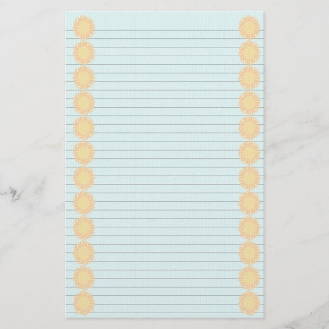 Papeterie Lignes de papier à lettres Sun Border en option (Devant)