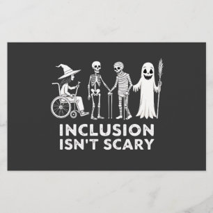 Papeterie L'inclusion n'est pas effrayant Enseignant de sque