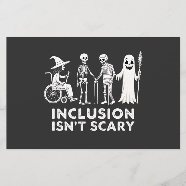 Papeterie L'inclusion n'est pas effrayant Enseignant de sque (Devant)