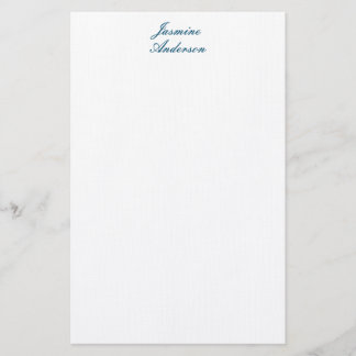 Papeterie Linge bleu blanc minimaliste moderne professionnel