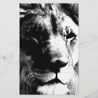 Papeterie Lion Noir & Blanc