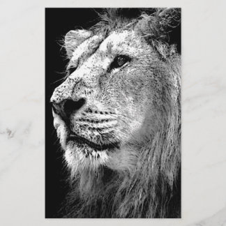 Papeterie Lion noir et blanc