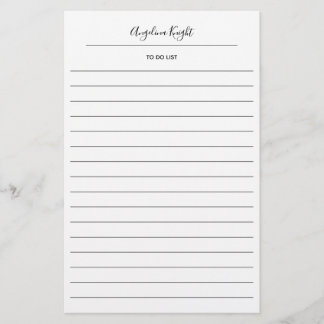Papeterie Liste élégante et chic de tâches à accomplir écrit