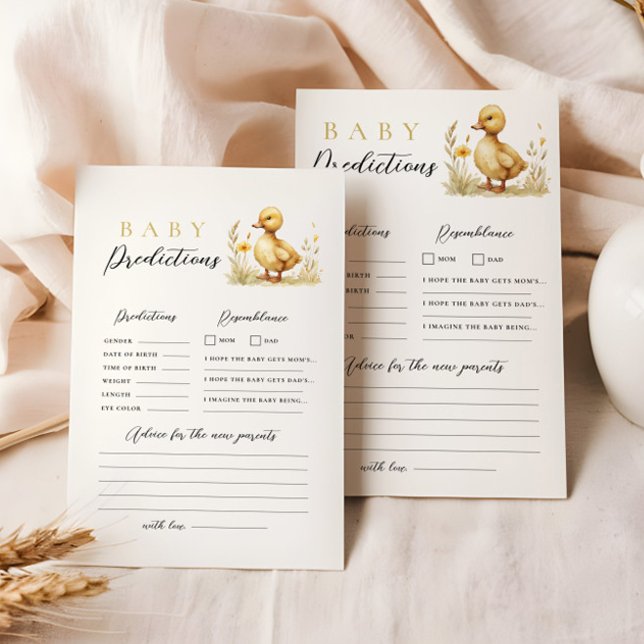 Papeterie Little DuckkkBaby shower Prediction Conseils Jeu (Créateur téléchargé)