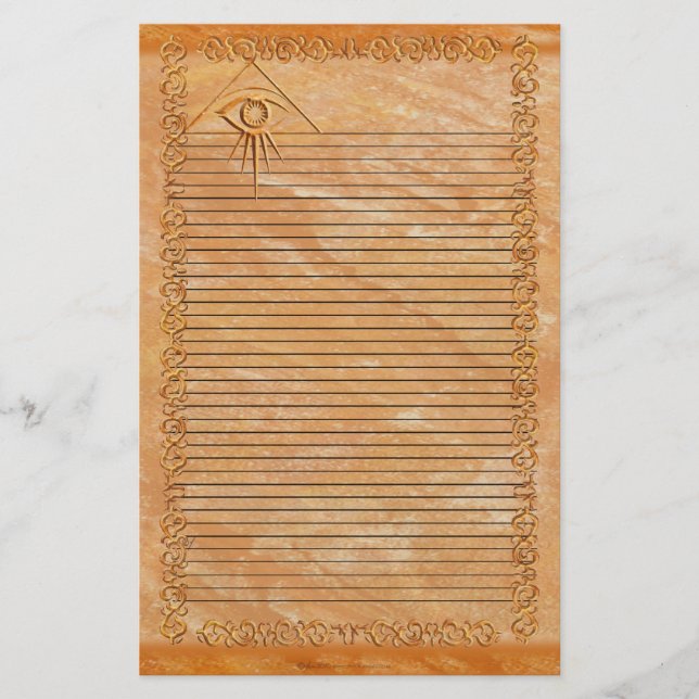 Papeterie L'oeil de Providence a rayé stationnaire en pierre (Devant)