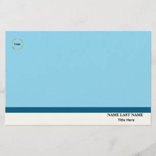 Papeterie Logo personnalisé Aimant élégant bleu poussiéreux 