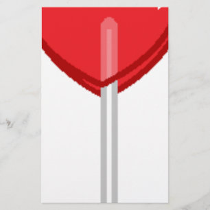 Papeterie lollipop à coeur rouge