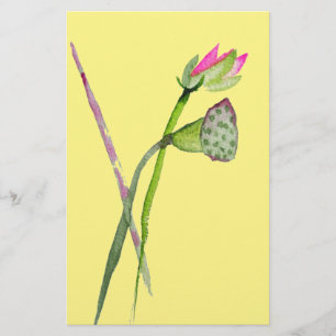 Papeterie Lotus rose Fleur Zen Art bouddhiste