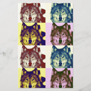 Papeterie Loup d'art pop
