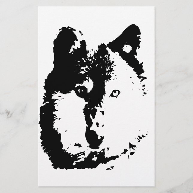 Papeterie Loup d'art pop (Devant)