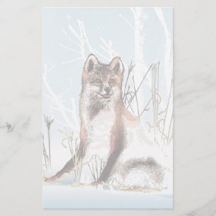 Papeterie Loup d'hiver