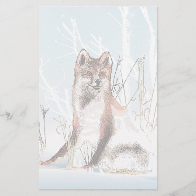Papeterie Loup d'hiver (Devant)