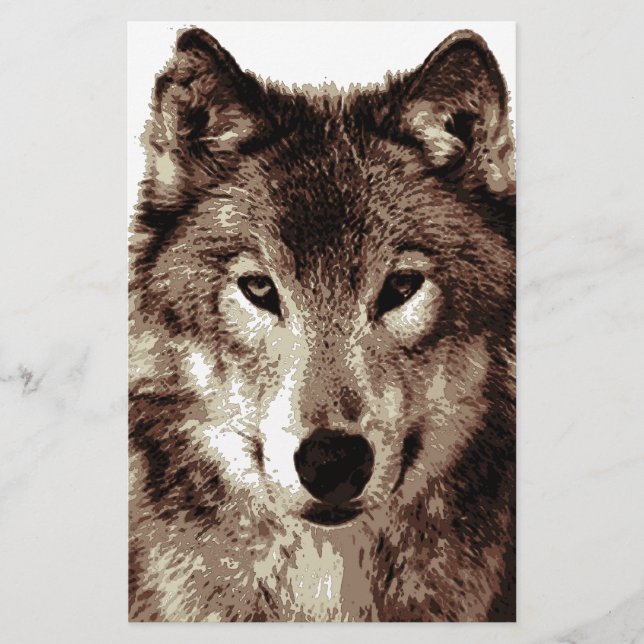 Papeterie Loup gris (Devant)