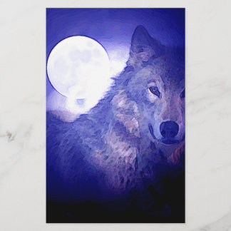 Papeterie Loup, Lune et Nuit Bleue