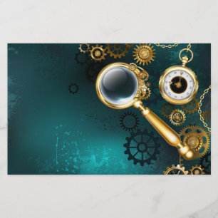 Papeterie Loupe en style Steampunk