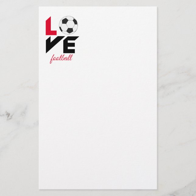 Papeterie Love football (Devant)