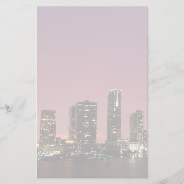 Papeterie Lumière de coucher du soleil au-dessus de Miami (Devant)