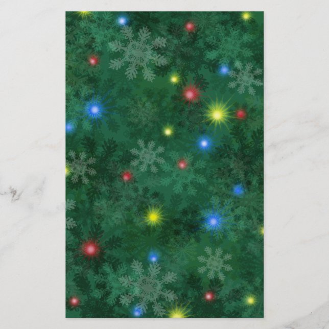 Papeterie Lumières de neige de Noël (Devant)