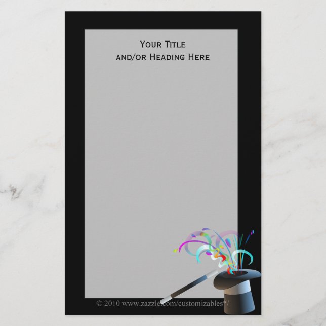 Papeterie magique de casquette supérieur (Devant)