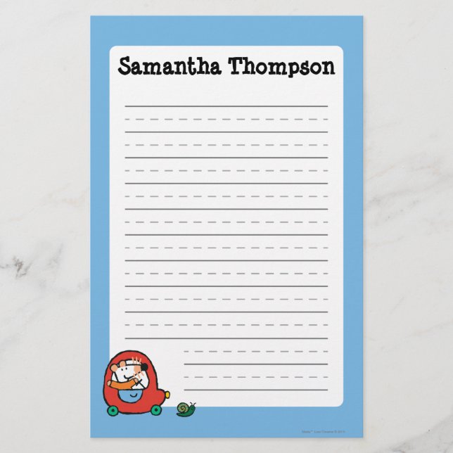 Papeterie Maisy conduit une voiture rouge mignonne (Devant)