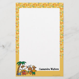 Papeterie Maisy et Cyrille avec le palmier à la plage