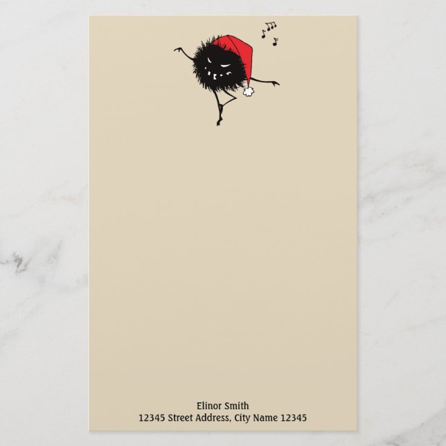 Papeterie Mal Noël Bug Chanter Et Danser (Devant)