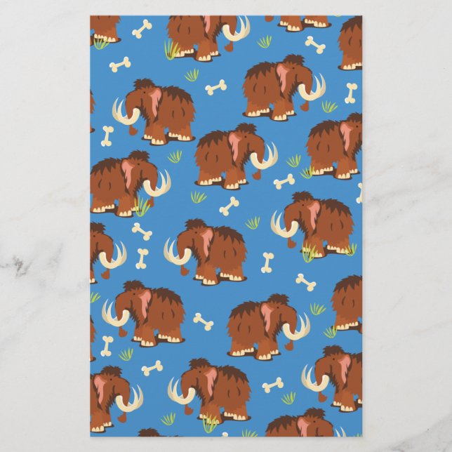 Papeterie Mammoth Motif dessin animé mignon. (Devant)