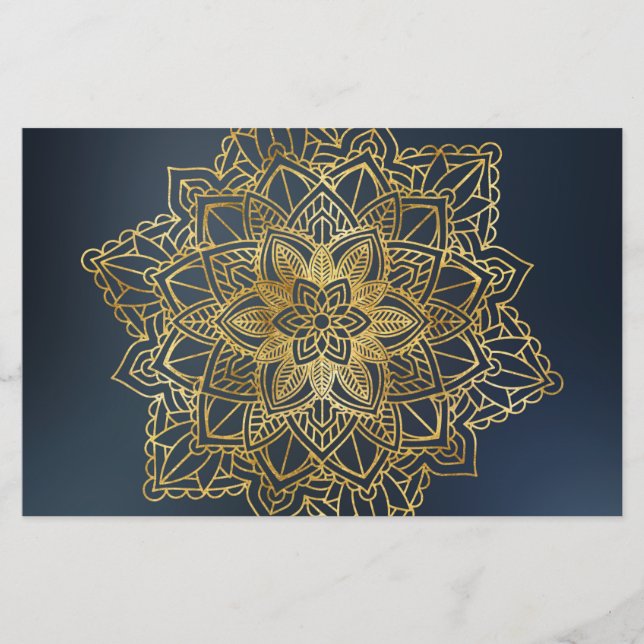 Papeterie Mandala d'or (Devant)