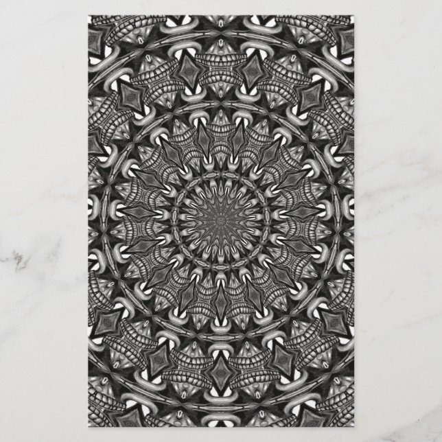 Papeterie Mandala monochrome (Devant)