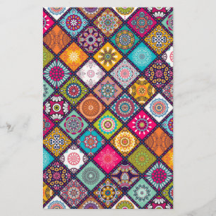 Papeterie Mandala motif marocain coloré